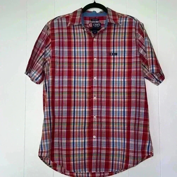Chaps by Ralph Lauren Plaid Short Sleeve Shirt - Picture 1 of 6